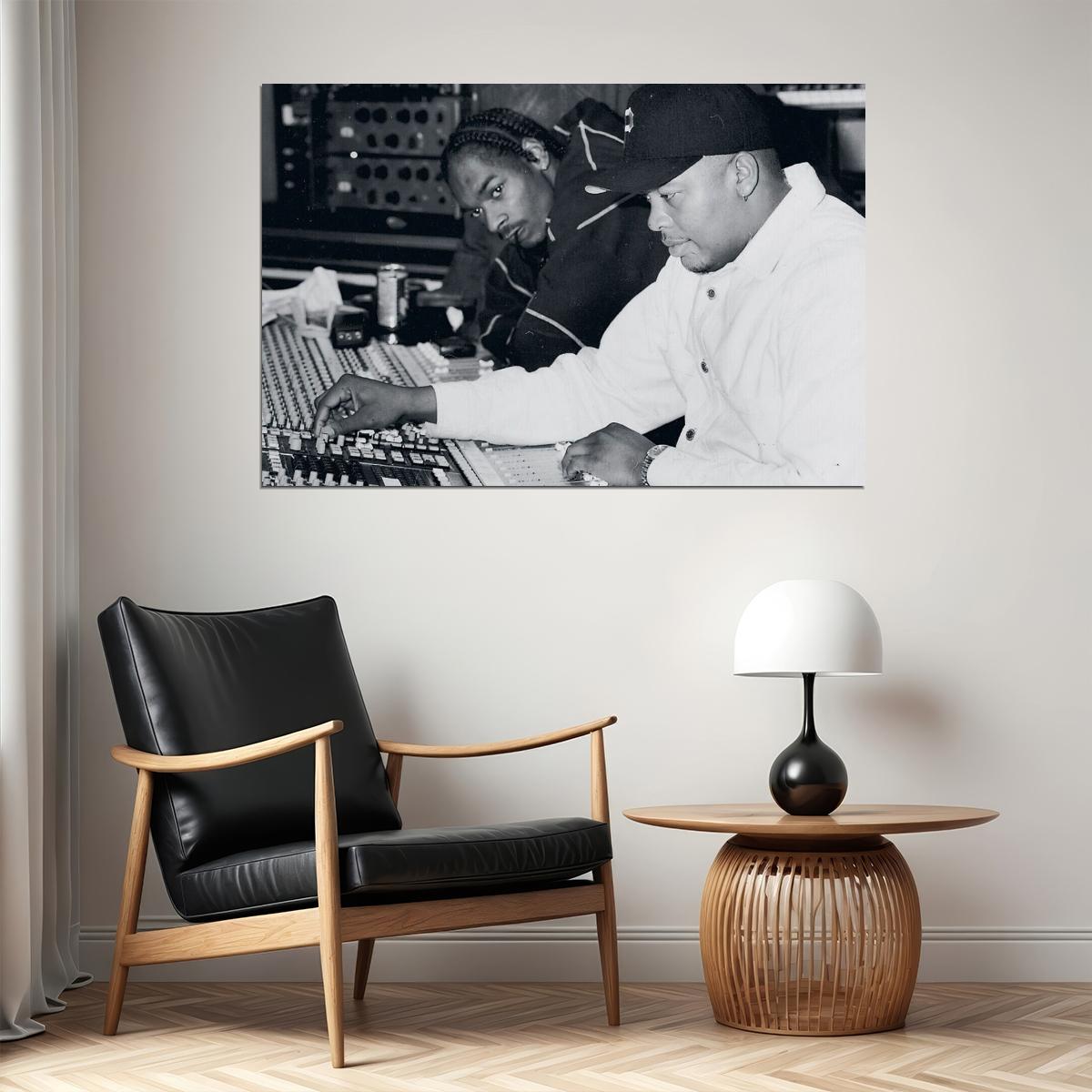 Dr. Dre & Snoop Dogg Studio Poster Hip-hop Music Wall Art Rap Legends Music Print - xonomax