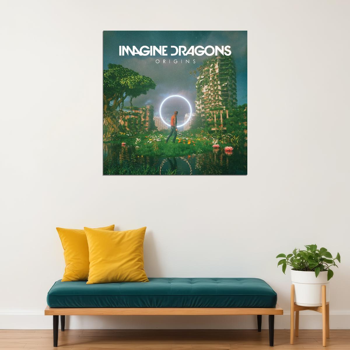 Imagine Dragons Origins Album Cover Art Rock Music Poster Band Music Print - xonomax