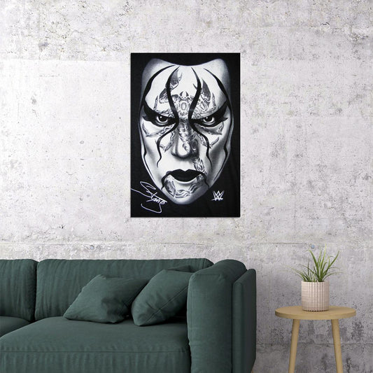 Superstar Sting Wrestling Poster Iconic Wwe Legend Wall Art - xonomax