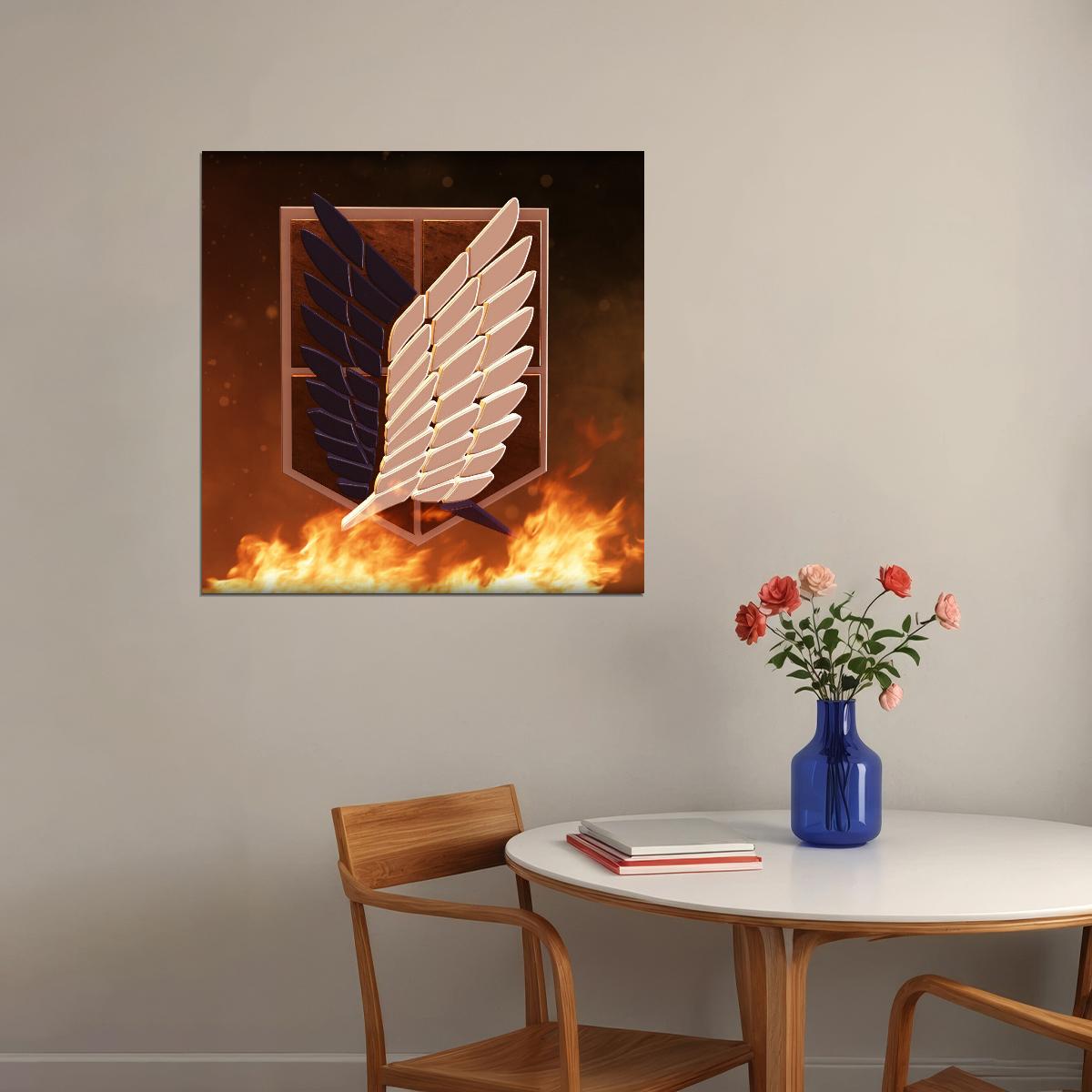 Attack On Titan Anime Poster Japanese Animation Wall Art Manga Series Print - xonomax