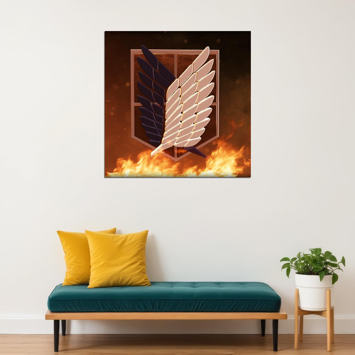 Attack On Titan Anime Poster Japanese Animation Wall Art Manga Series Print - xonomax