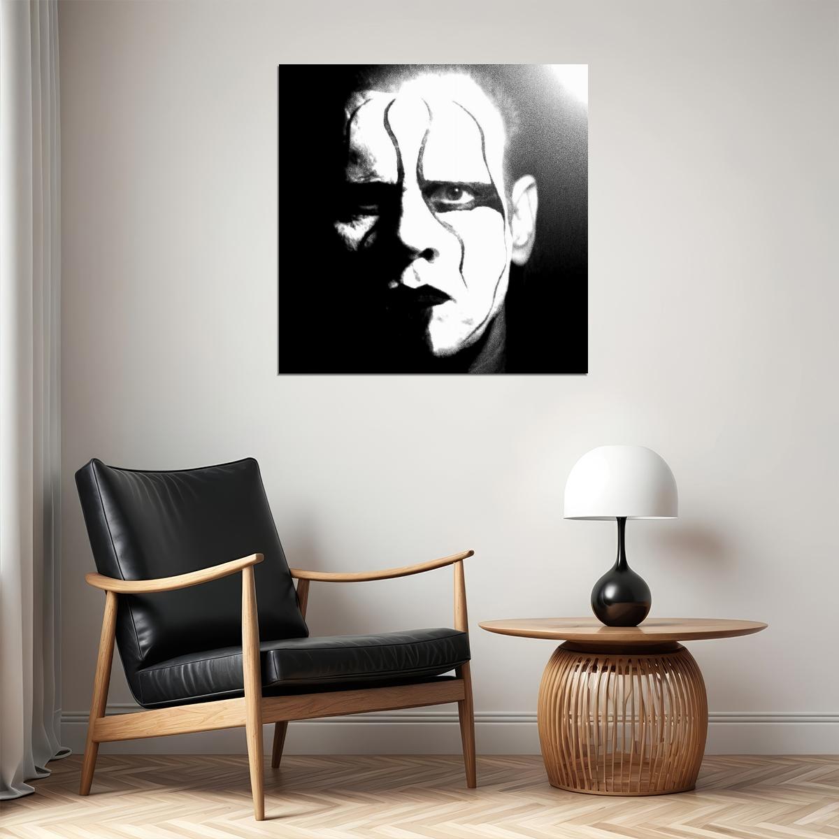 Superstar Sting Wrestling Poster Iconic Wwe Legend Wall Art