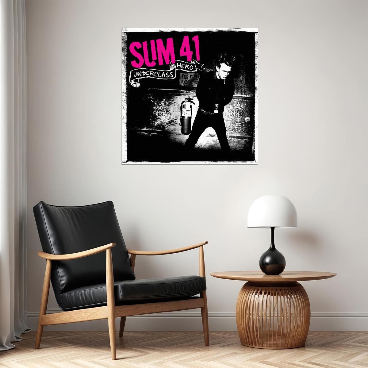 Sum 41 Underclass Hero Album Cover Art Music Poster Iconic Punk Rock Band Print - xonomax