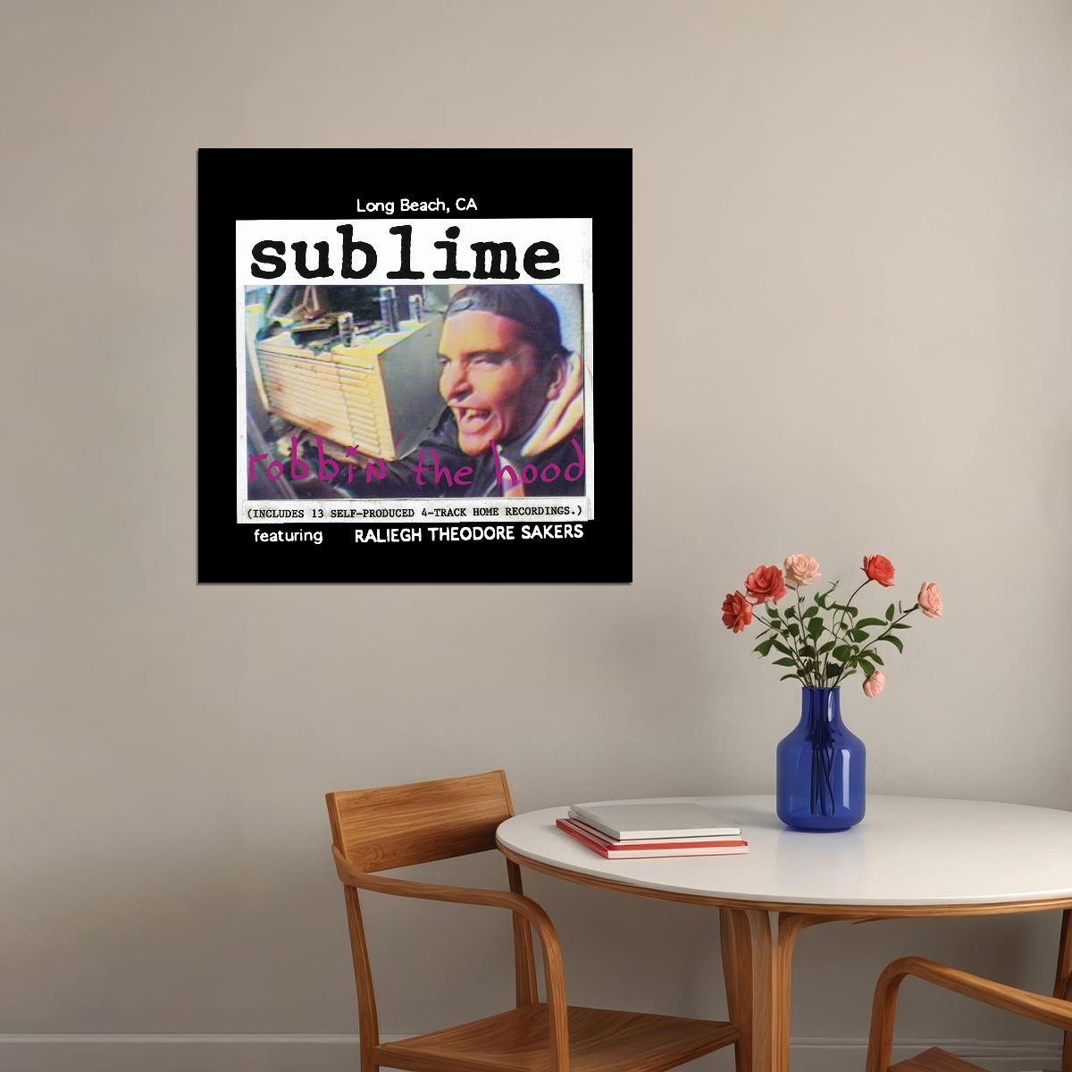 Sublime Robbin' The Hood Album Cover Art Music Poster Ska Punk Band Print - xonomax