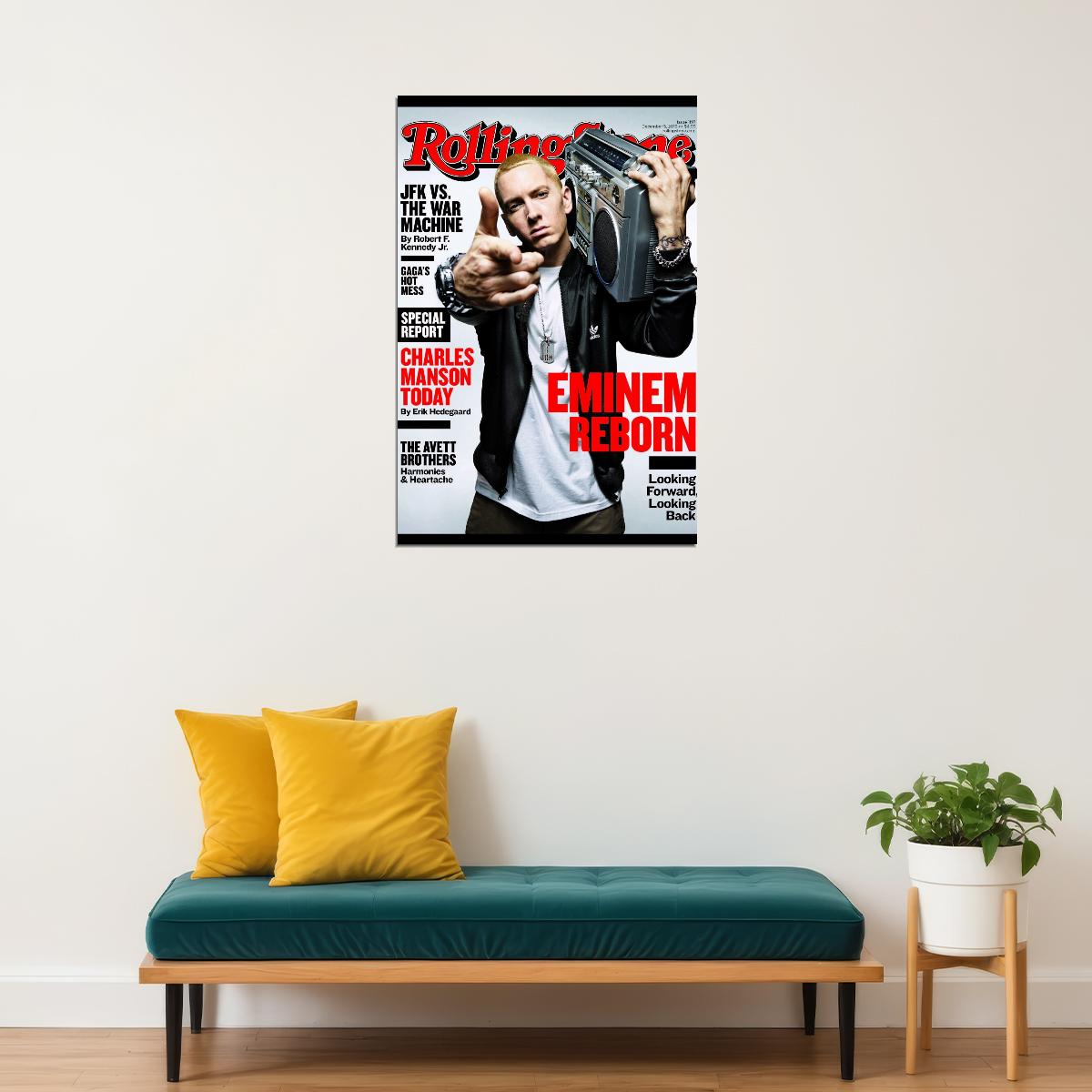 Rolling Stone Eminem Magazine Cover Music Poster Rapper Wall Art - xonomax
