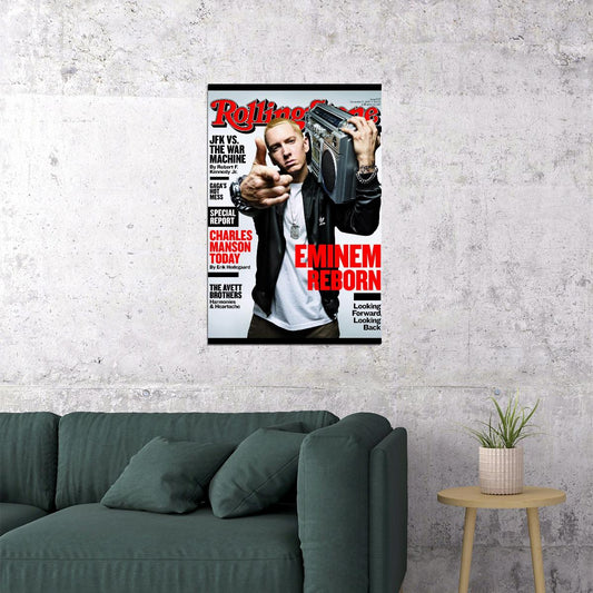 Rolling Stone Eminem Magazine Cover Music Poster Rapper Wall Art - xonomax