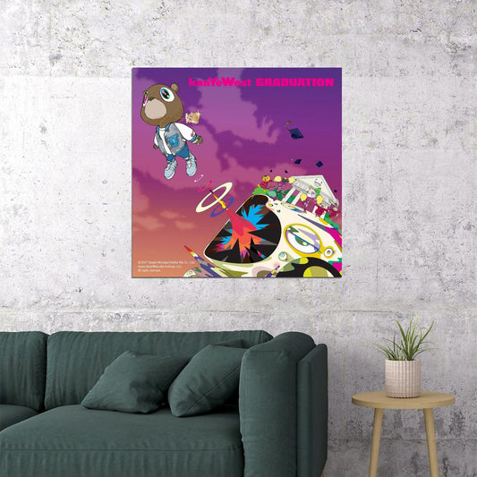 Kanye West Graduation Album Cover Art Music Poster Rap Wall Print - xonomax