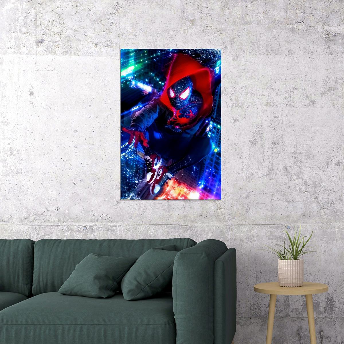 Spider-man Into The Spider-verse Movie Poster Animated Film Print - xonomax