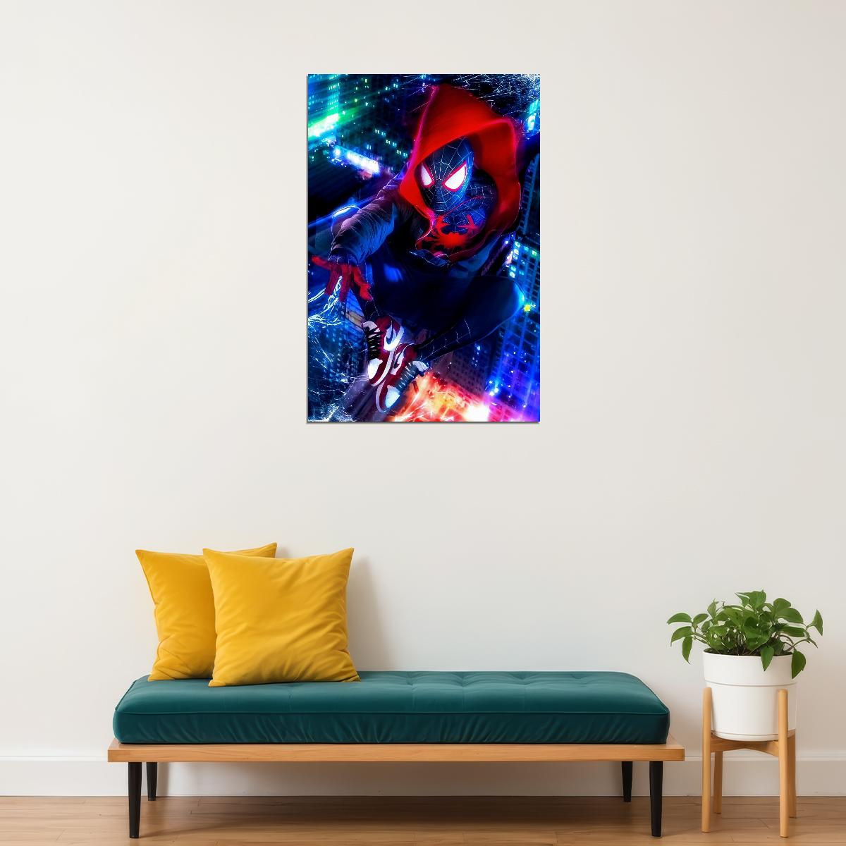 Spider-man Into The Spider-verse Movie Poster Animated Film Print - xonomax