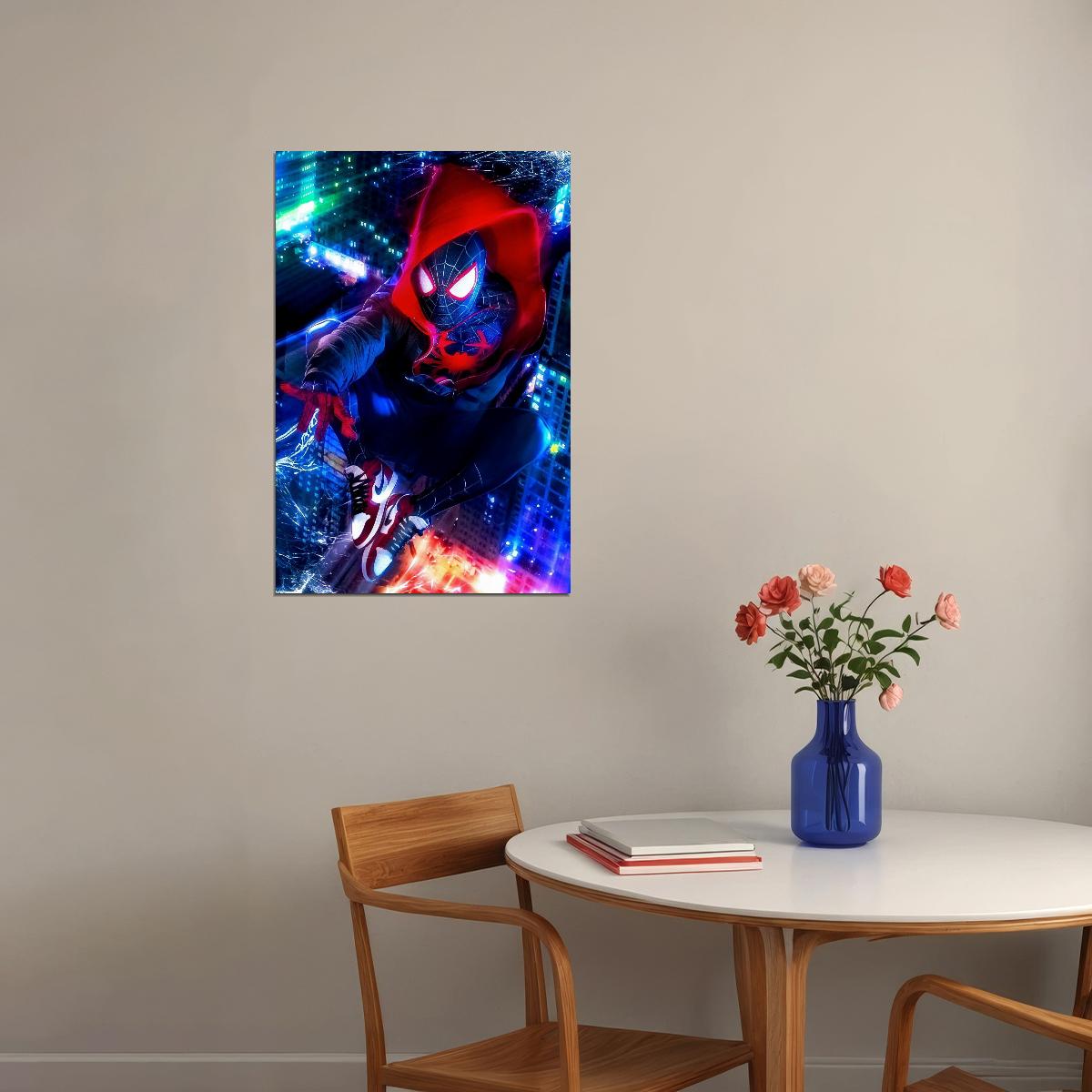 Spider-man Into The Spider-verse Movie Poster Animated Film Print - xonomax