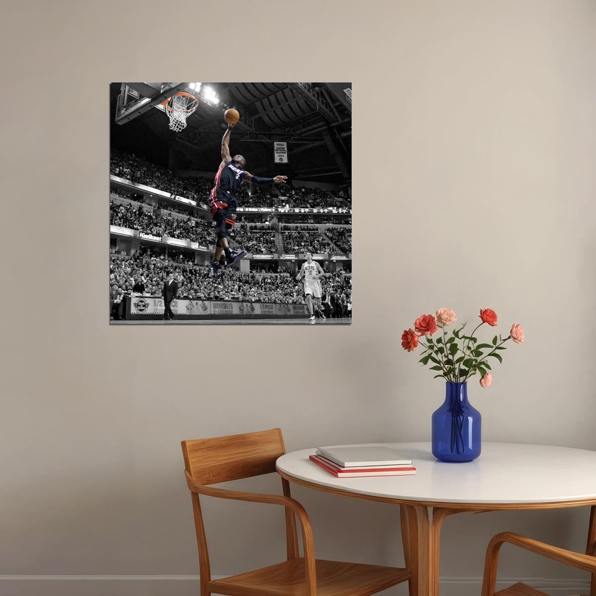 Dwyane Wade Basketball Poster Nba Star Wall Art Sports Print - xonomax