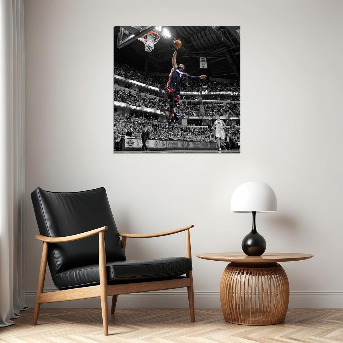 Dwyane Wade Basketball Poster Nba Star Wall Art Sports Print - xonomax