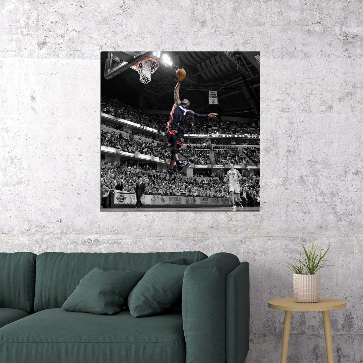 Dwyane Wade Basketball Poster Nba Star Wall Art Sports Print - xonomax