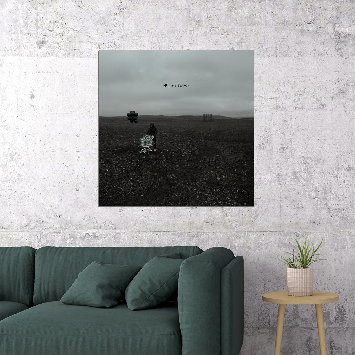 Nf The Search Album Cover Art Rap Hip-hop Music Poster Wall Print - xonomax
