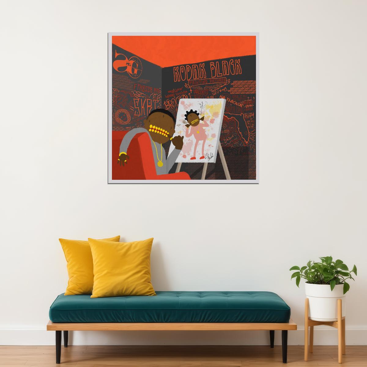 Kodak Black Music Poster Rap Hip-hop Artist Wall Art - xonomax