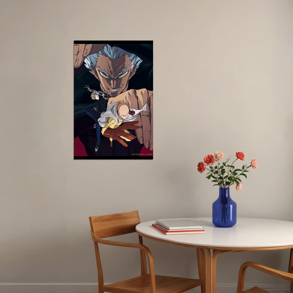 One Punch Man Garou Anime Poster Japanese Manga Art Wall Print - xonomax