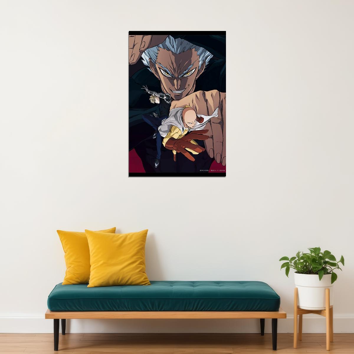 One Punch Man Garou Anime Poster Japanese Manga Art Wall Print - xonomax