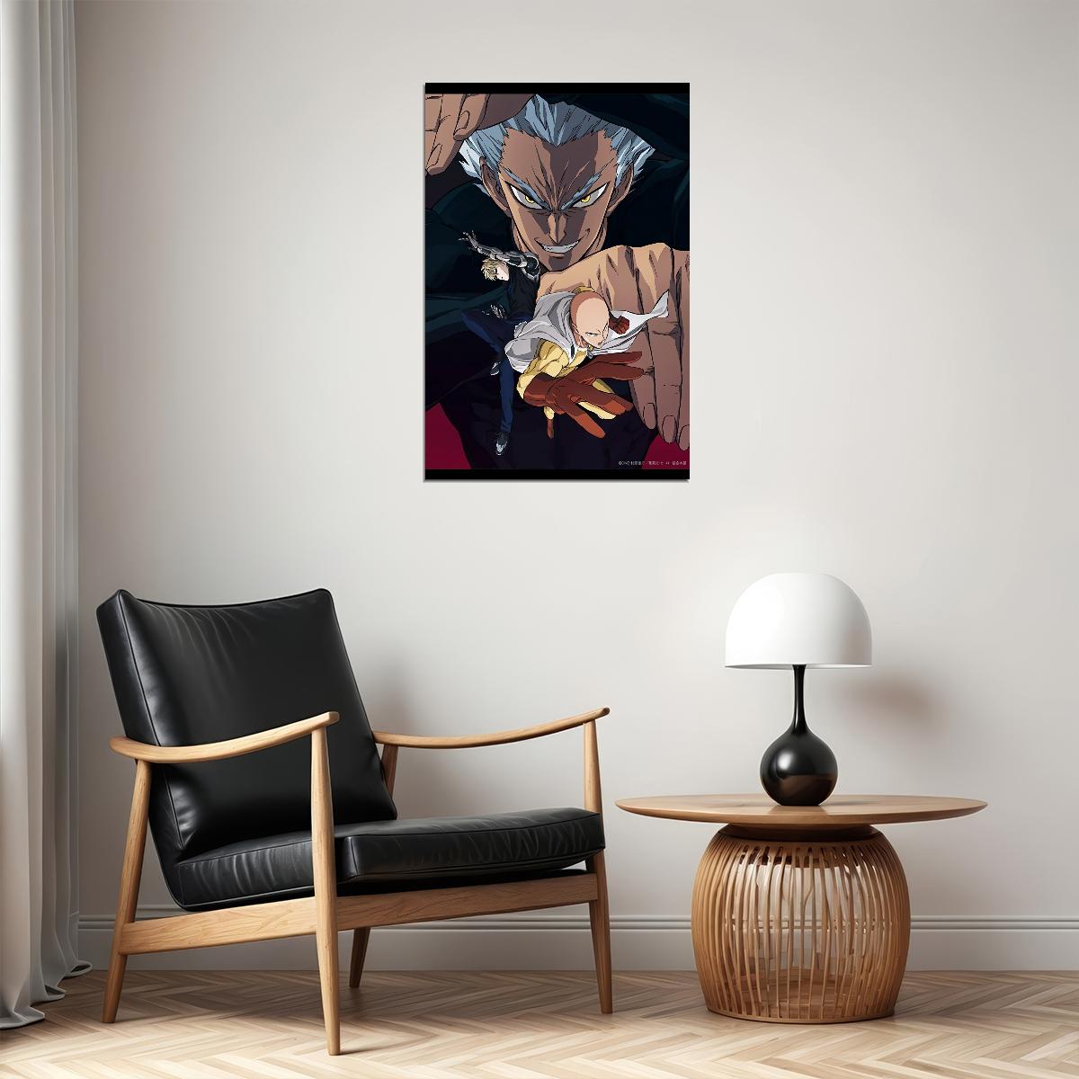 One Punch Man Garou Anime Poster Japanese Manga Art Wall Print - xonomax