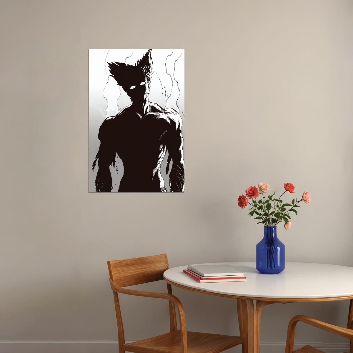 One Punch Man Garou Anime Poster Japanese Manga Art Wall Print - xonomax