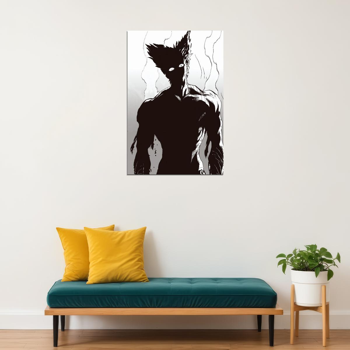 One Punch Man Garou Anime Poster Japanese Manga Art Wall Print - xonomax