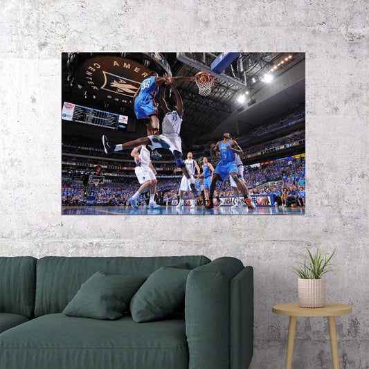 Kevin Durant Dunk Nba Poster Basketball Player Wall Art Motivational Sports Print - xonomax