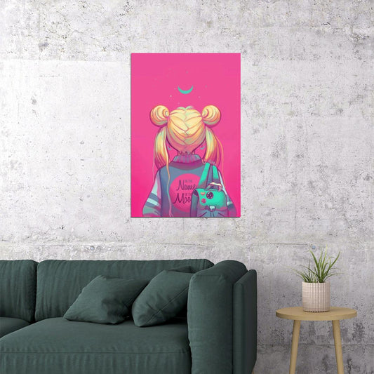 Sailor Moon Anime Poster Japanese Manga Art Cute Magic Wall Art - xonomax