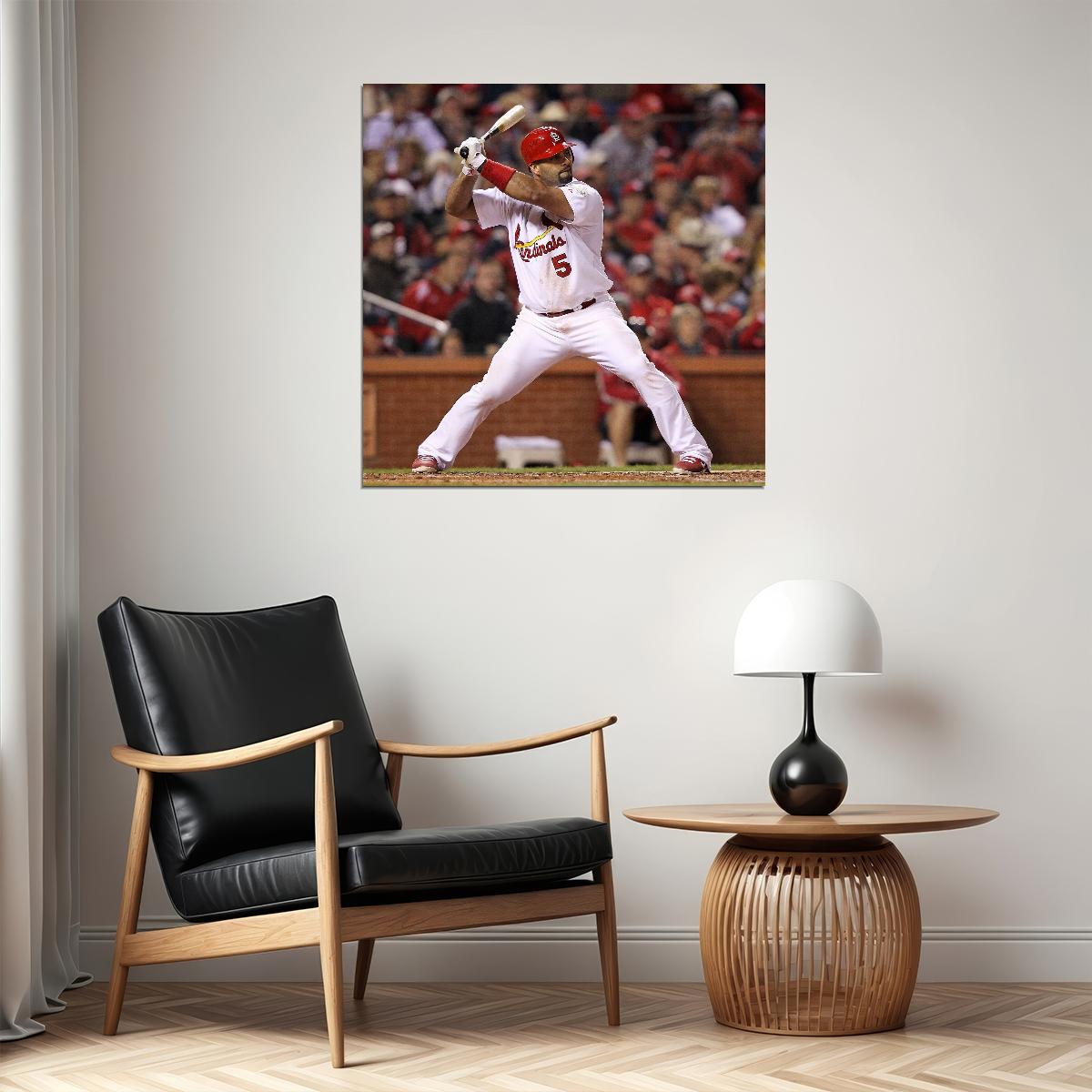 Albert Pujols Baseball Poster Mlb Player Wall Art Sports Print