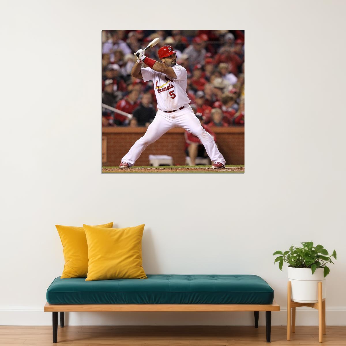 Albert Pujols Baseball Poster Mlb Player Wall Art Sports Print