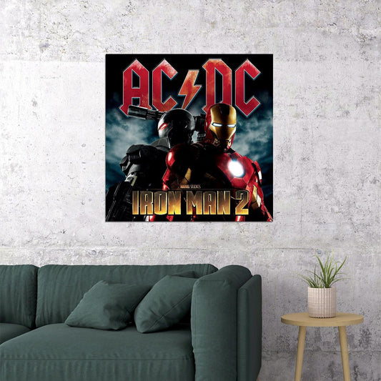 Ac/dc Iron Man Album Cover Movie Soundtrack Poster Rock Music Wall Art Print - xonomax