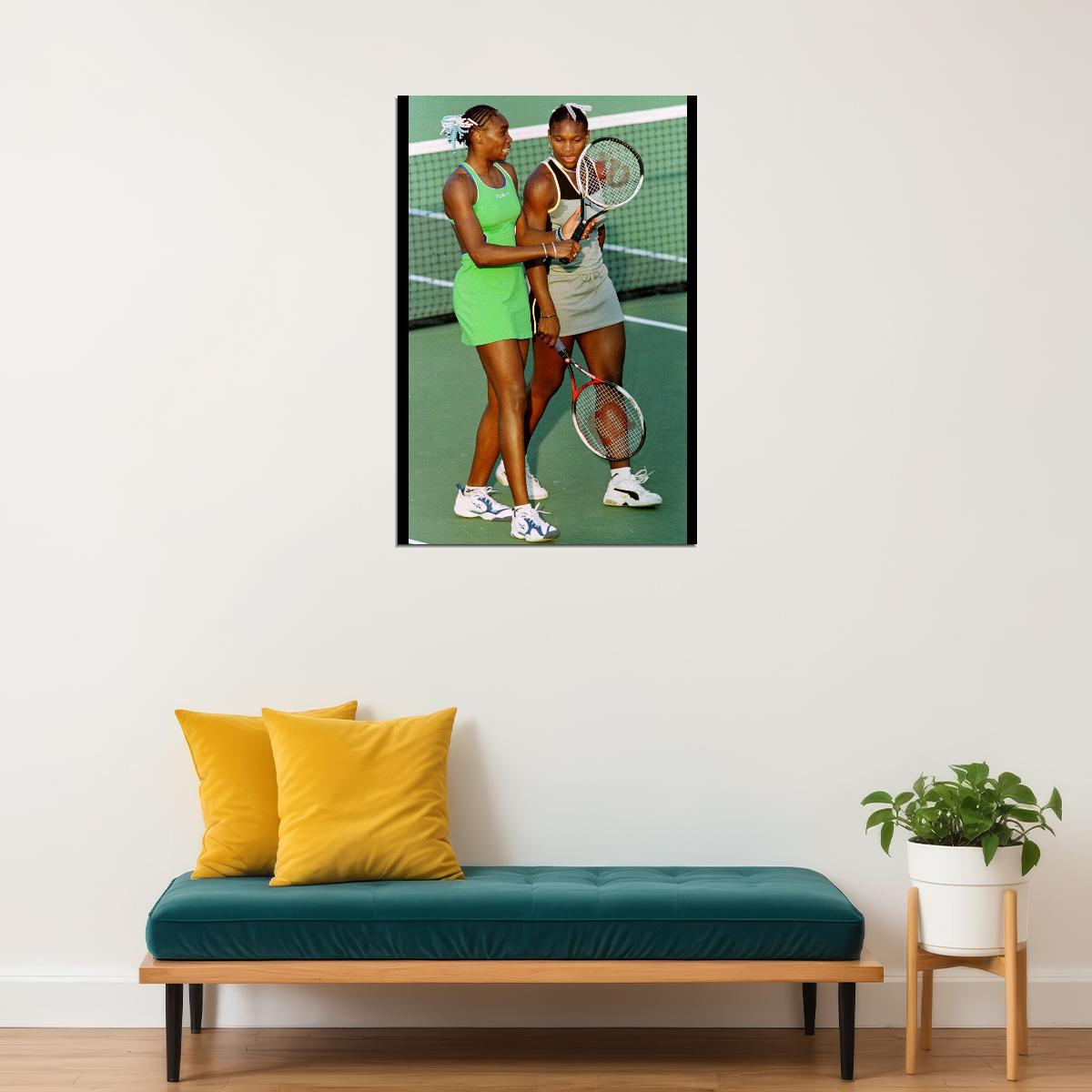 Venus & Serena Williams Tennis Legend Poster Iconic Athlete Sports Wall Art Inspirational Print