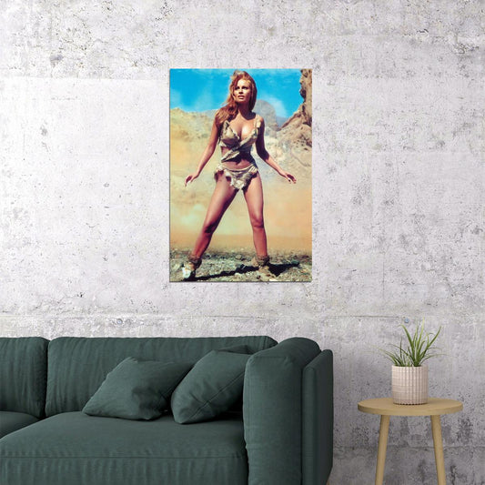 Raquel Welch Hollywood Vintage Poster Famous Actress 1960s Wall Art - xonomax