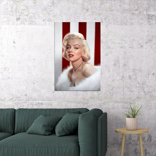 Marilyn Monroe Poster Iconic Vintage Hollywood Actress Black And White Wall Art - xonomax