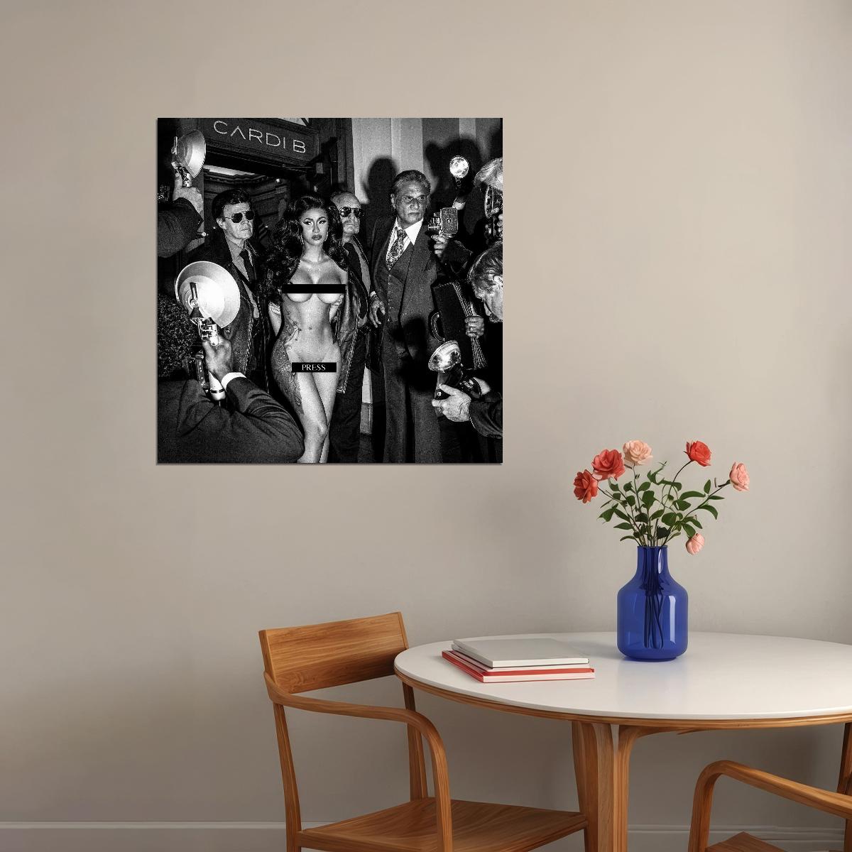 Cardi B Poster Hip-hop Music Wall Art Rap Artist Print - xonomax