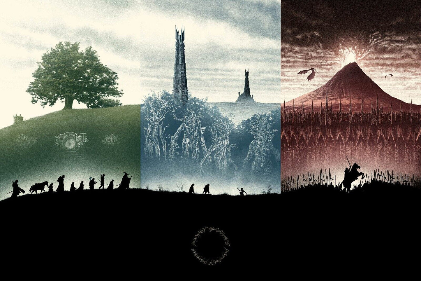 The Lord Of The Rings Movie Poster Iconic Fantasy Epic Art Print - xonomax