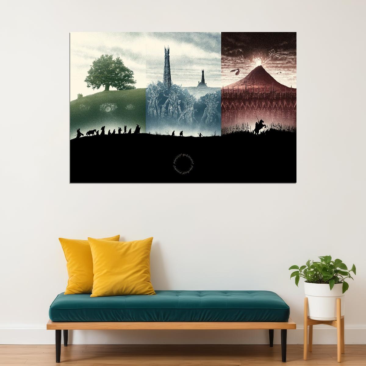 The Lord Of The Rings Movie Poster Iconic Fantasy Epic Art Print - xonomax