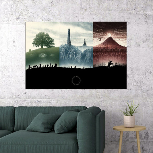 The Lord Of The Rings Movie Poster Iconic Fantasy Epic Art Print - xonomax