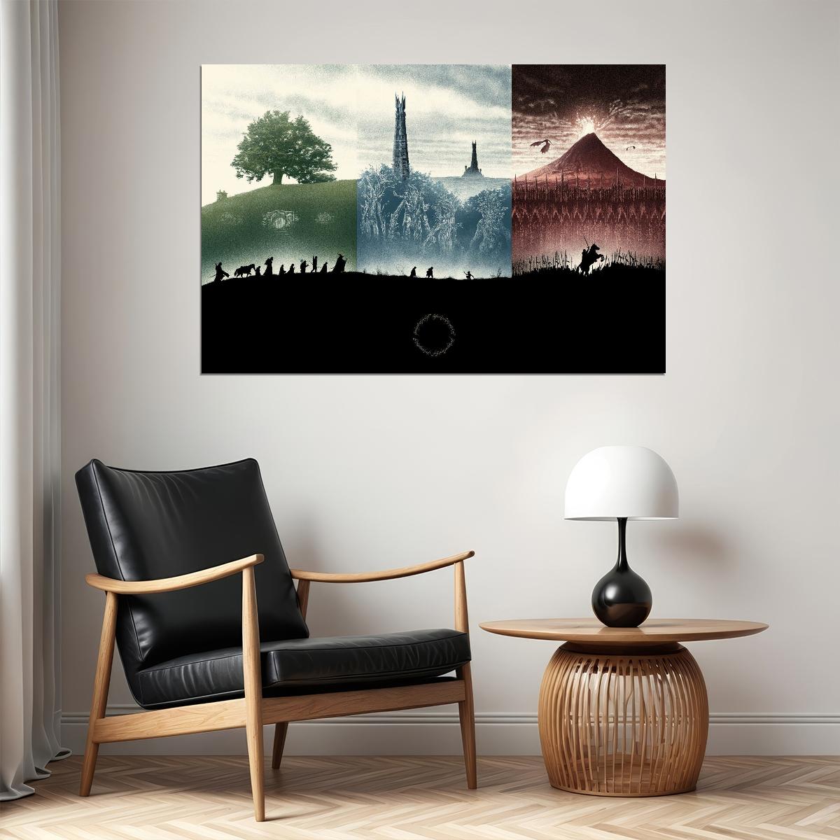 The Lord Of The Rings Movie Poster Iconic Fantasy Epic Art Print - xonomax
