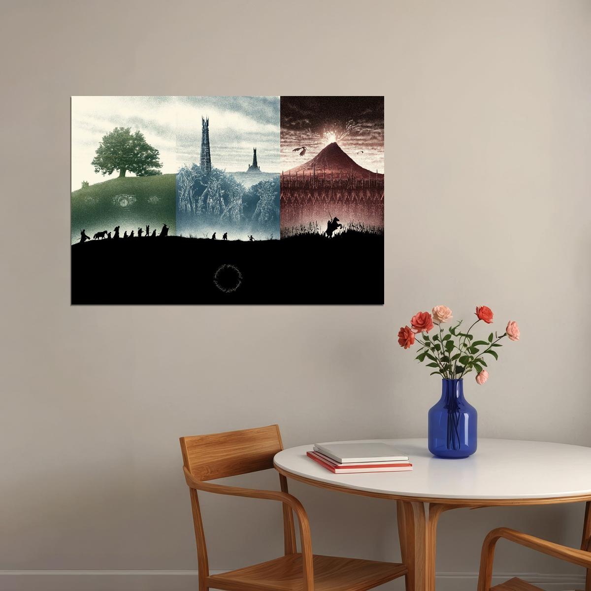 The Lord Of The Rings Movie Poster Iconic Fantasy Epic Art Print - xonomax