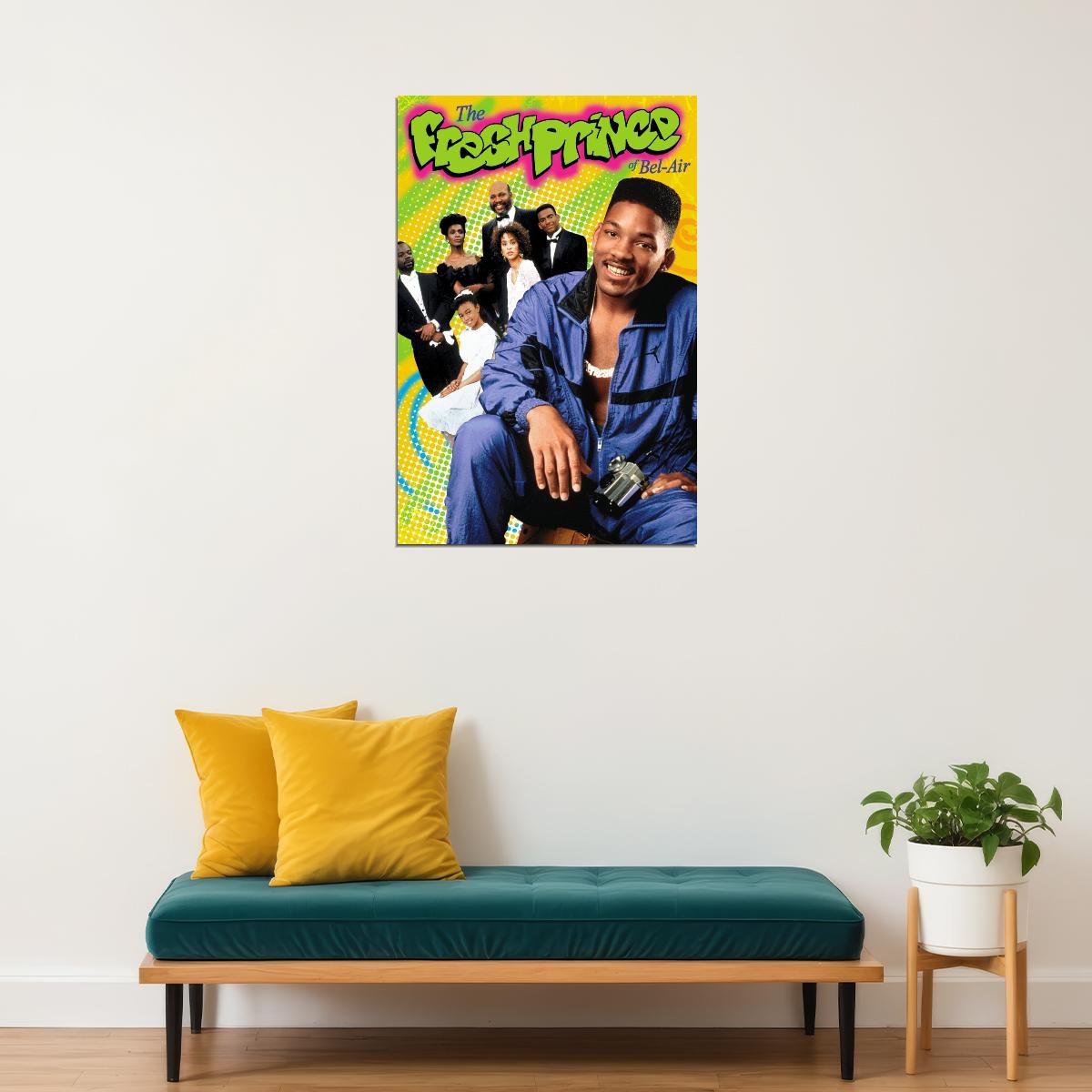 The Fresh Prince Of Bel-air Will Smith Tv Show Poster Iconic 90s Sitcom Art Print - xonomax