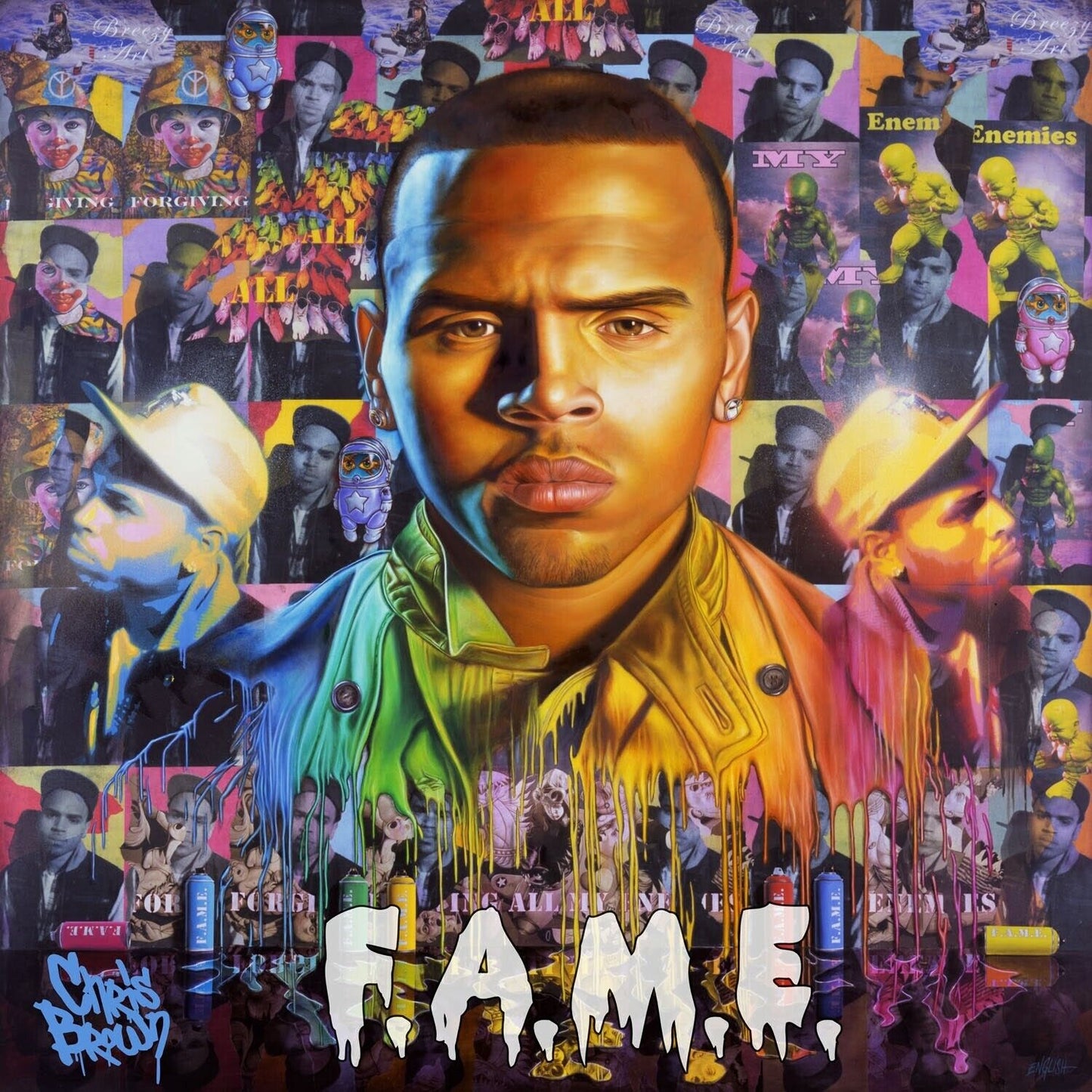 Chris Brown F.a.m.e. Album Cover Art R&b Music Poster Singer Music Print - xonomax