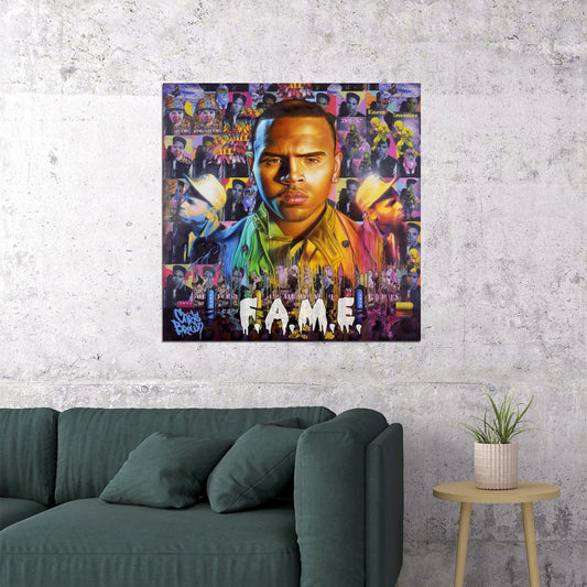 Chris Brown F.a.m.e. Album Cover Art R&b Music Poster Singer Music Print - xonomax
