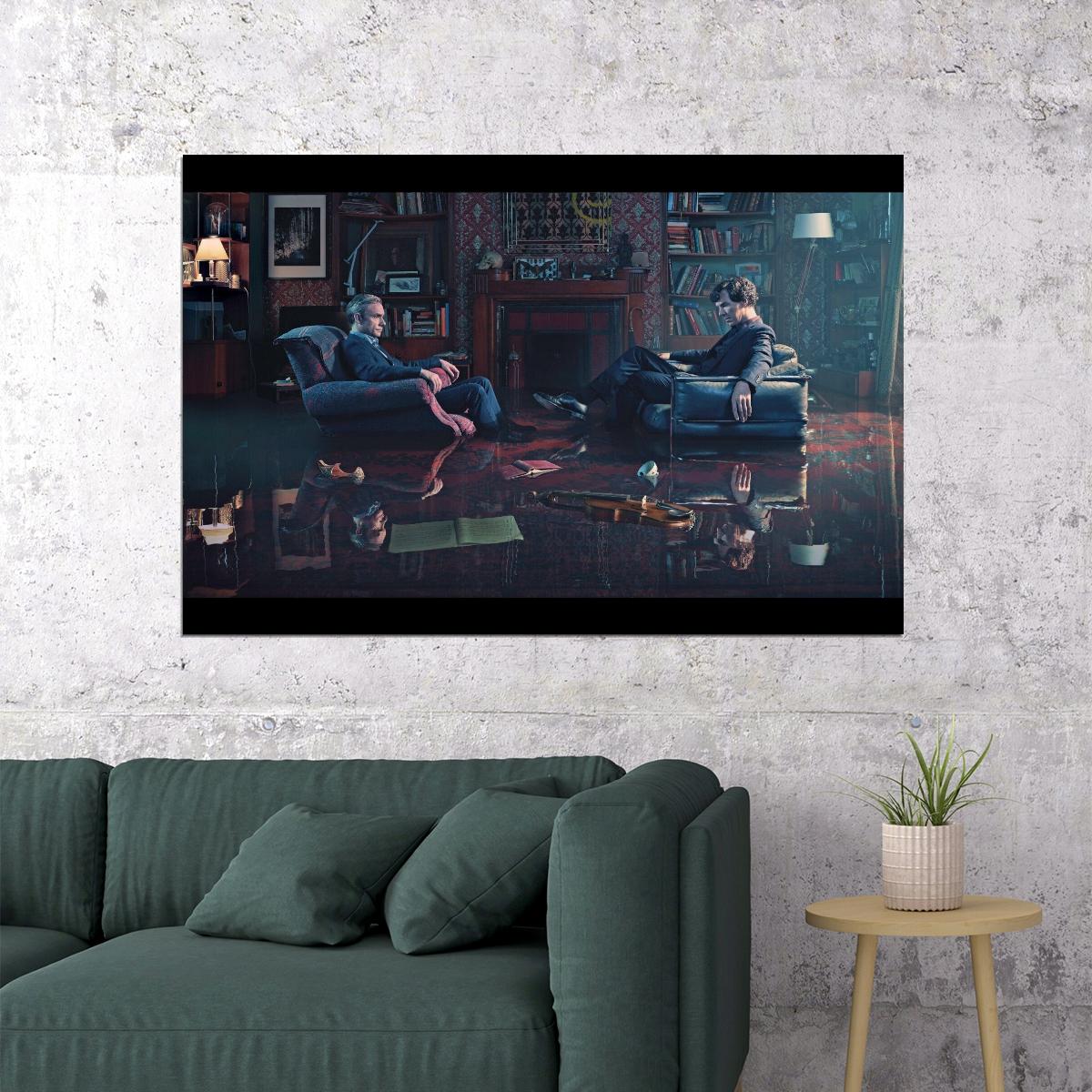 Sherlock Tv Show Movie Poster Detective Series Wall Print - xonomax