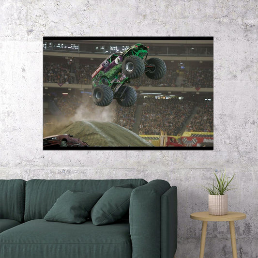 Monster Trucks Poster Motorsports Vehicle Wall Art - xonomax