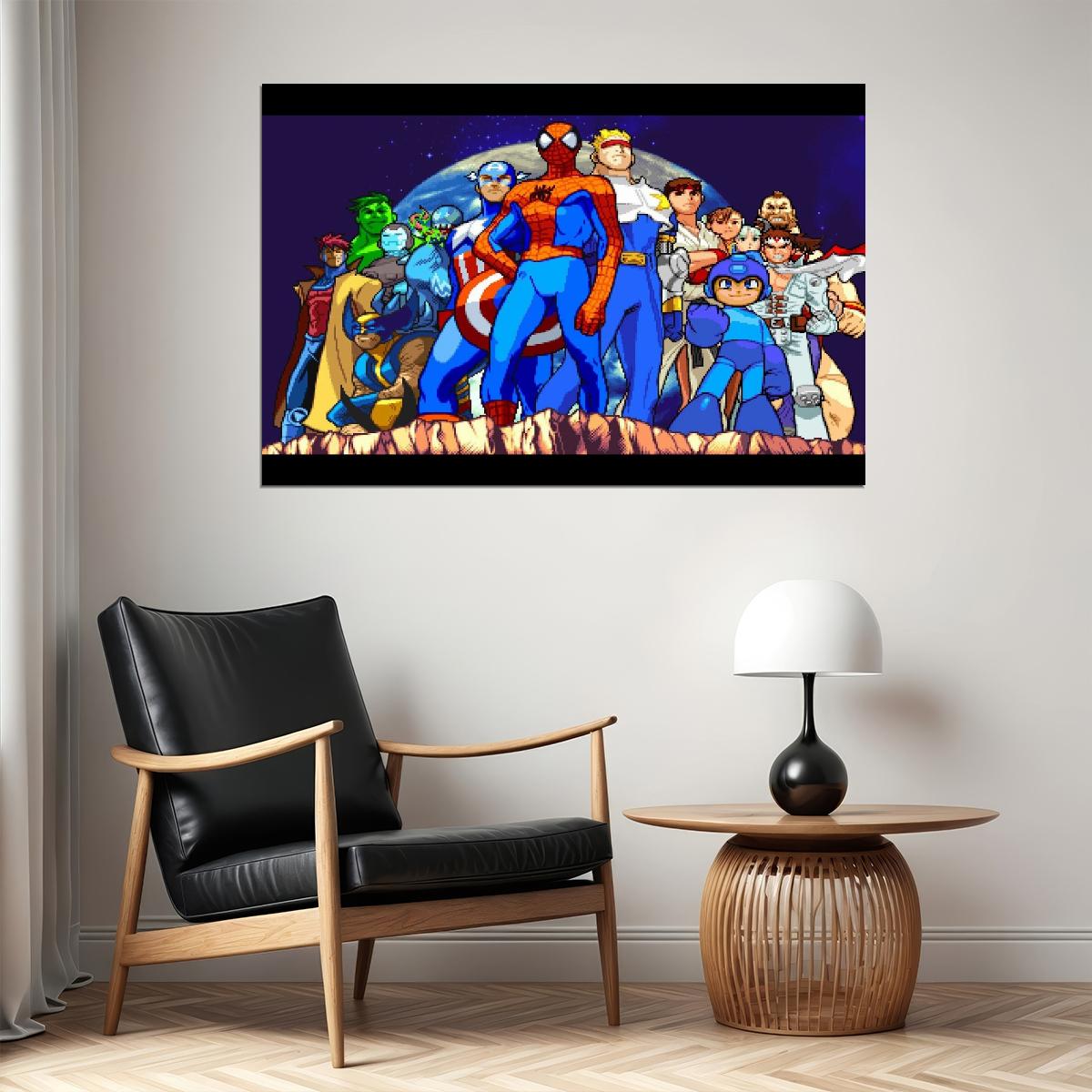 Marvel Vs. Capcom Video Game Poster Gamer Wall Art