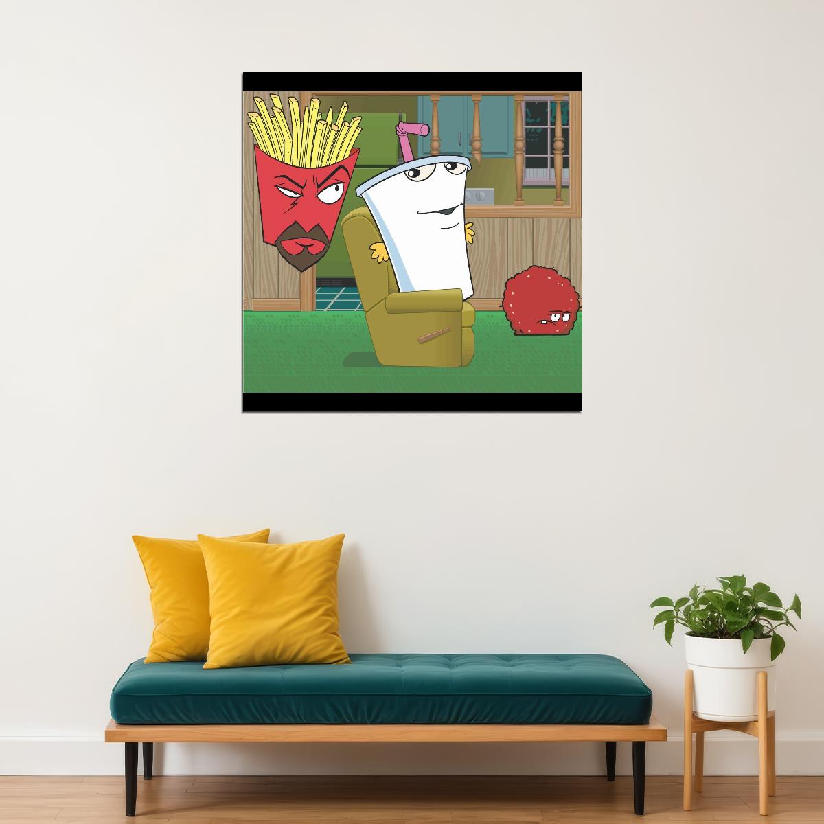 Aqua Teen Hunger Force Poster Animated Series Wall Art Adult Cartoon Print - xonomax