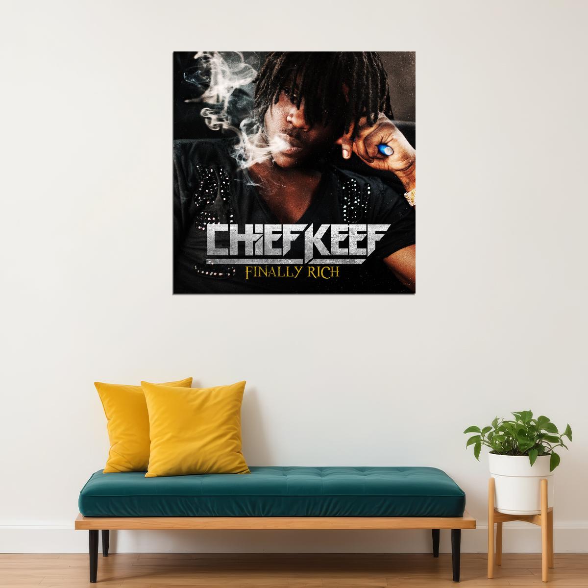 Chief Keef Finally Rich Album Cover Art Hip-hop Music Poster Rap Artist Music Print - xonomax