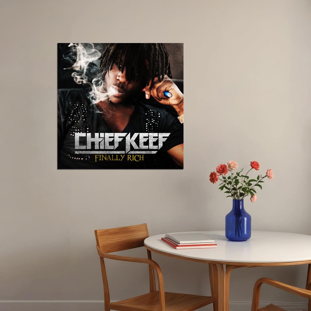 Chief Keef Finally Rich Album Cover Art Hip-hop Music Poster Rap Artist Music Print - xonomax