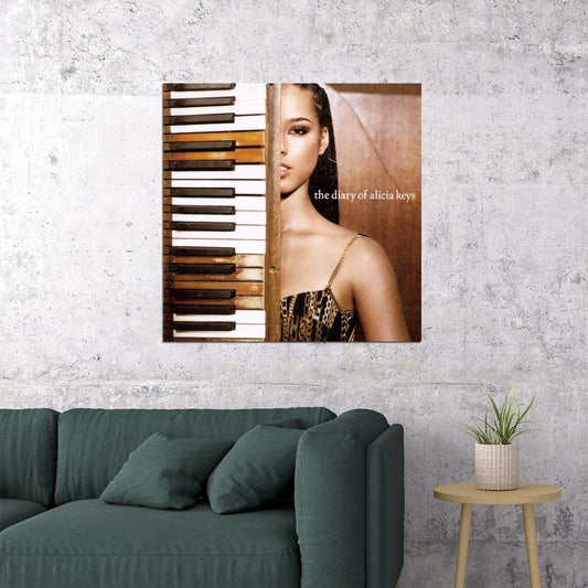 Alicia Keys The Diary Of Alicia Keys Album Cover Art R&b Music Poster Singer Music Print - xonomax