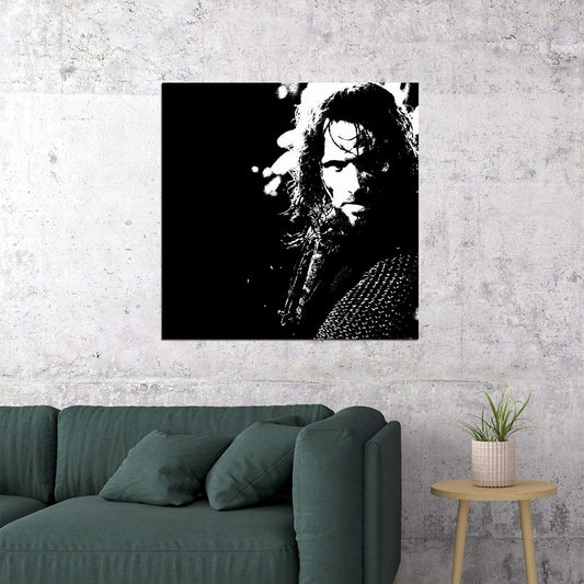 The Lord Of The Rings Aragorn Movie Poster Iconic Fantasy Hero Art Print - xonomax