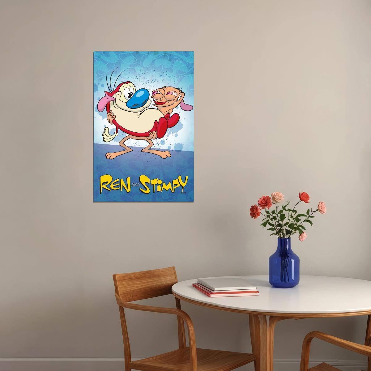 The Ren & Stimpy Show Tv Series Poster Iconic Animated Comedy Art Print - xonomax